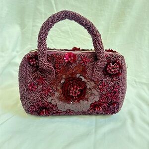 Elegant Floral Embellished Bag in Pink